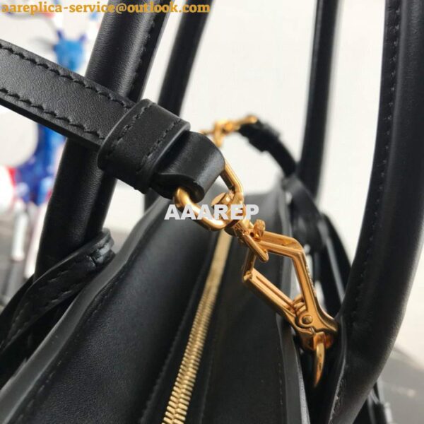 Replica Prada 1BA046 Medium Esplanade Leather Tote Bag Black 8