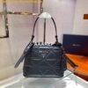 Replica Prada 1BA330 Brushed Leather Tote Bag Black 2