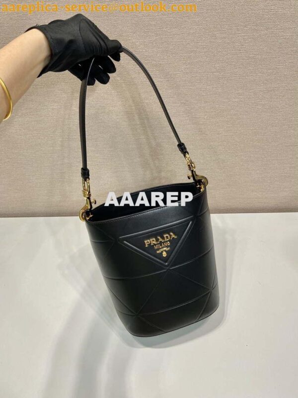 Replica Prada 1BA380 Small Saffiano Leather Prada Bucket Bag 2