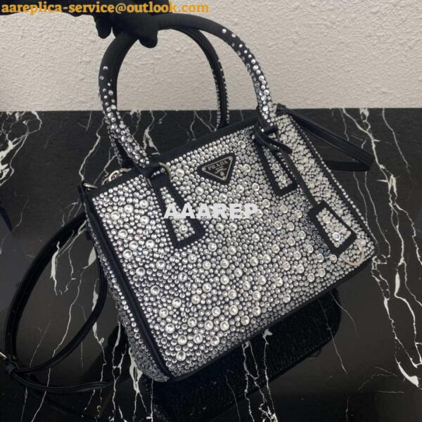 Replica Prada 1BA896 Prada Galleria Saffiano leather small bag Black 5