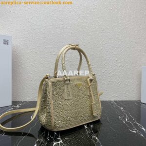 Replica Prada 1BA896 Prada Galleria Saffiano leather small bag Gold 2