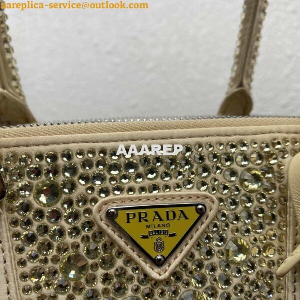 Replica Prada 1BA896 Prada Galleria Saffiano leather small bag Gold 6