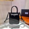 Replica Prada 1BA330 Brushed Leather Tote Bag White