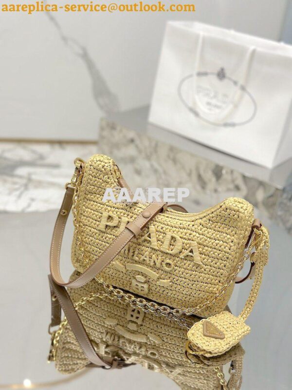 Replica Prada Re-Edition Crochet Mini-bag Raffia 1BC204 3