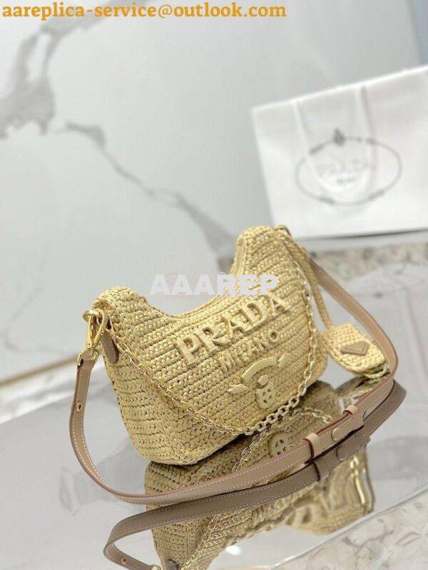 Replica Prada Re-Edition Crochet Mini-bag Raffia 1BC204 4