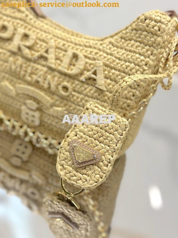 Replica Prada Re-Edition Crochet Mini-bag Raffia 1BC204 10
