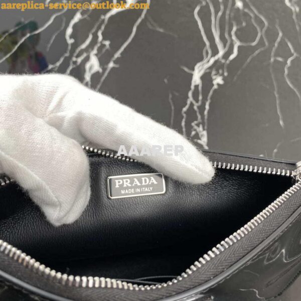 Replica Prada 1BC155 Saffiano leather mini bag Black 9