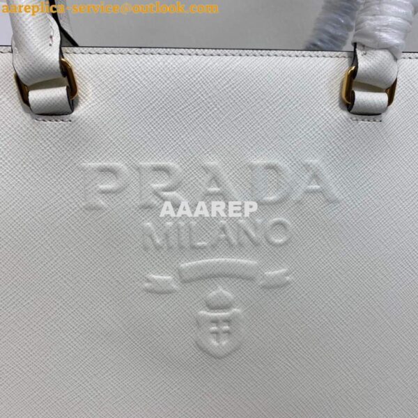 Replica Prada 1BA335 Large Saffiano leather handbag White 3