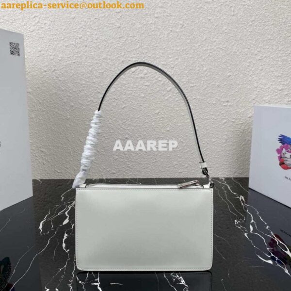 Replica Prada 1BC155 Saffiano leather mini bag White 3