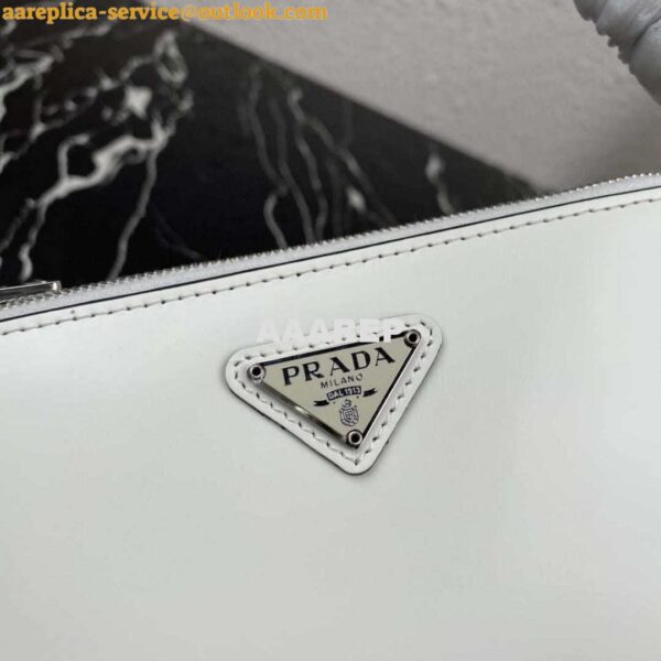 Replica Prada 1BC155 Saffiano leather mini bag White 3