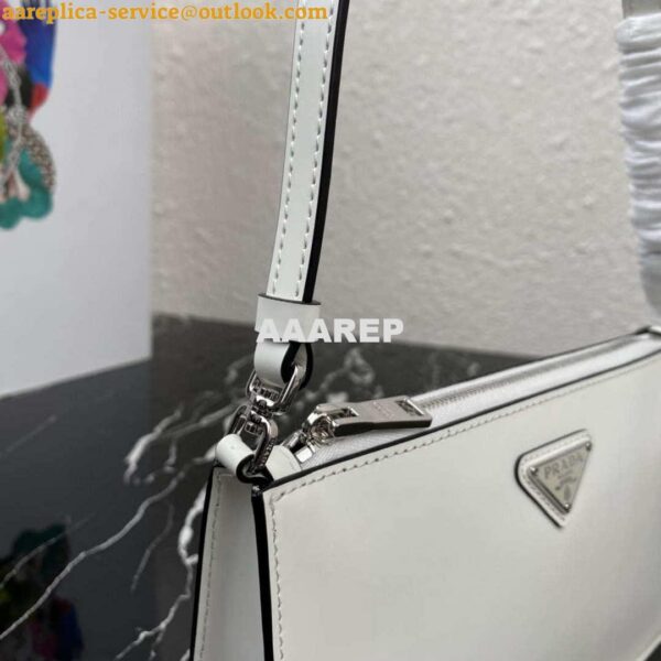 Replica Prada 1BC155 Saffiano leather mini bag White 7