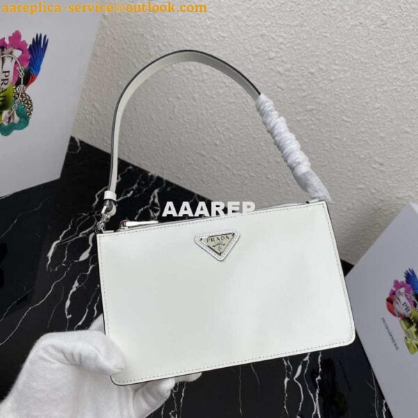 Replica Prada 1BC155 Saffiano leather mini bag White 10