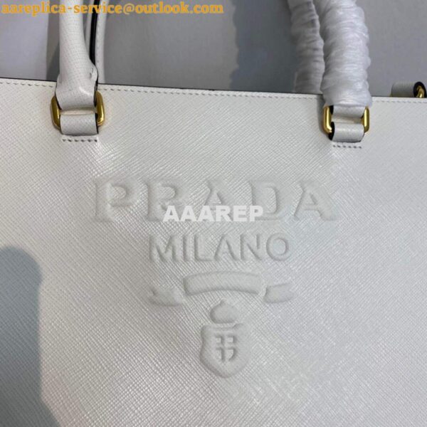 Replica Prada 1BA337 Medium Saffiano leather handbag White 3