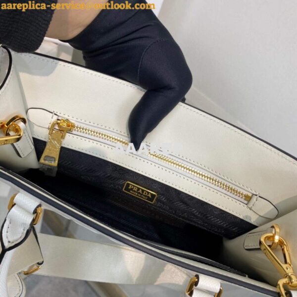 Replica Prada 1BA337 Medium Saffiano leather handbag White 8