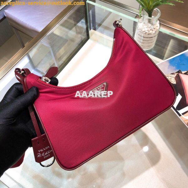 Replica Prada Re-Edition Nylon Multi-Pochette Bag 1BH204 Wine 5