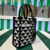 Replica Prada 1BA355 Symbole Jacquard Fabric Micro Bag Black Apricot