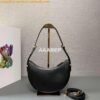 Replica Prada 1BC194 Prada Arqué Leather Shoulder Bag Cognac 2