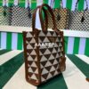 Replica Prada 1BA355 Symbole Jacquard Fabric Micro Bag Orange White