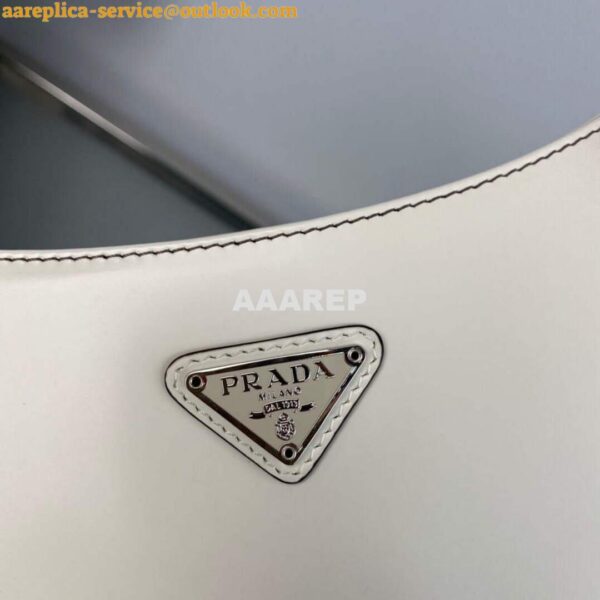 Replica Prada 1BC499 Cleo brushed Gradient leather shoulder bag Beige 5