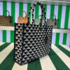 Replica Prada 1BA356 Large Prada Symbole Jacquard Fabric Handbag Green White 2