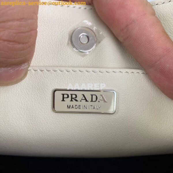 Replica Prada 1BC499 Cleo brushed Gradient leather shoulder bag Beige 8