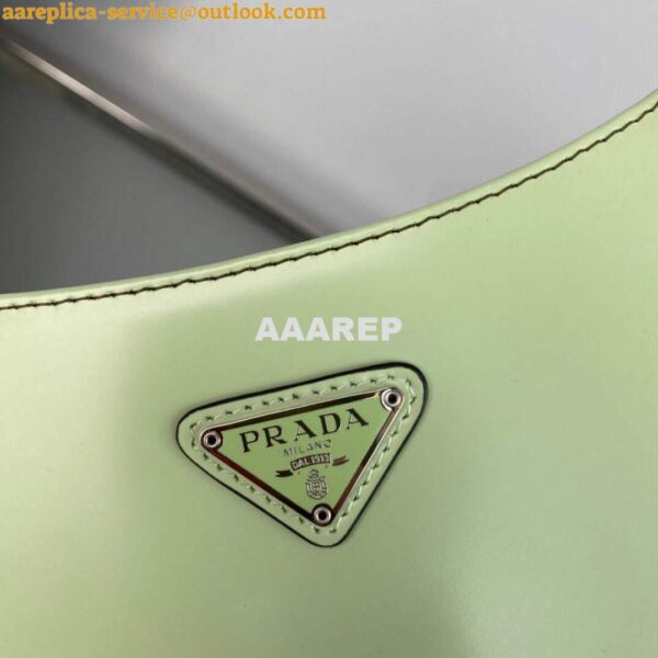 Replica Prada 1BC499 Cleo brushed Gradient leather shoulder bag Green 5