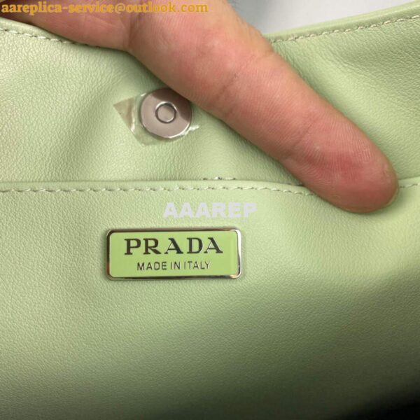 Replica Prada 1BC499 Cleo brushed Gradient leather shoulder bag Green 8