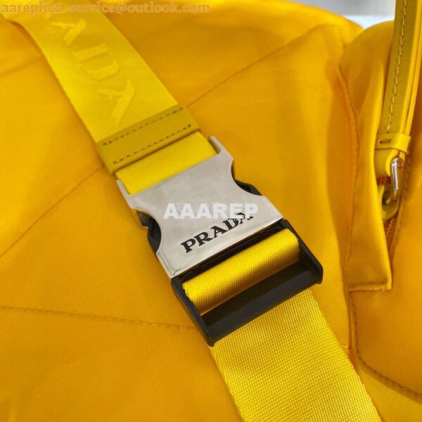 Replica Prada Re-nylon And Leather Backpack 2VZ092 Yellow 5