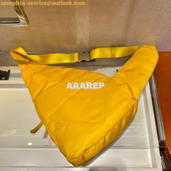 Replica Prada Re-nylon And Leather Backpack 2VZ092 Yellow 9