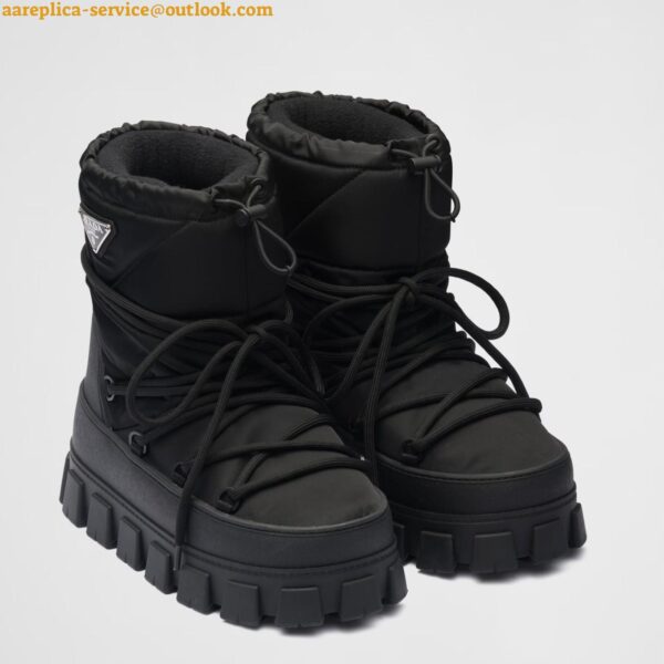 Replica Prada Gabardine Après-ski Boots in Black Nylon 4