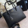 Replica Prada 1BA046 Medium Esplanade Leather Tote Bag Green and Black