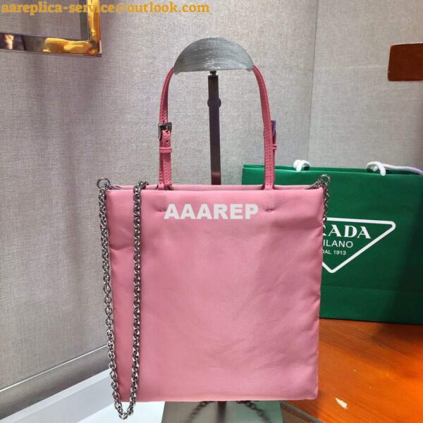 Replica Prada 1BA252 Nylon Handbag Pink 5