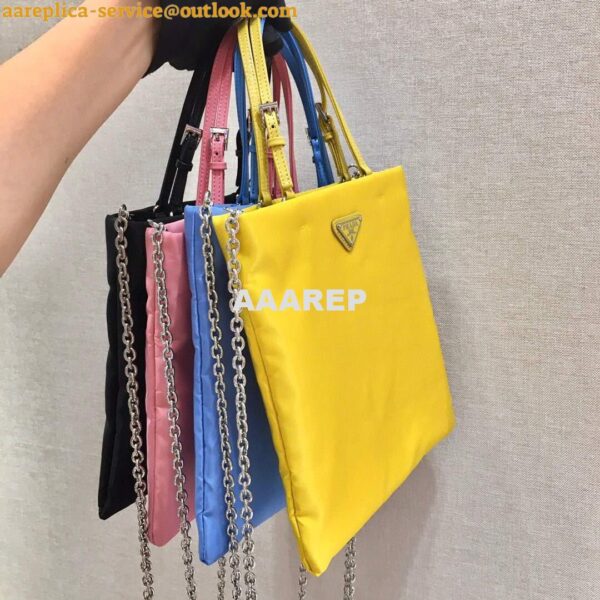 Replica Prada 1BA252 Nylon Handbag Yellow 9