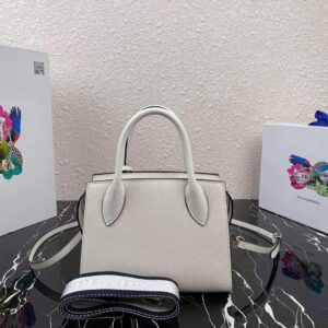 Replica Prada 1BA269 Saffiano Leather Prada Monochrome Bag White