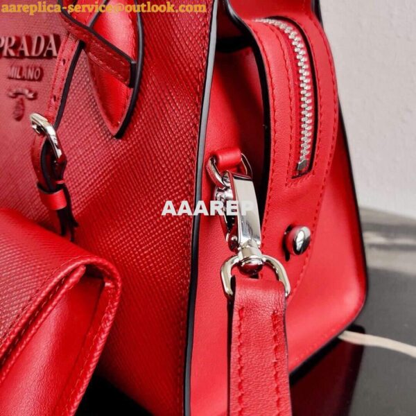 Replica Prada 1BA269 Saffiano Leather Prada Monochrome Bag Red 8