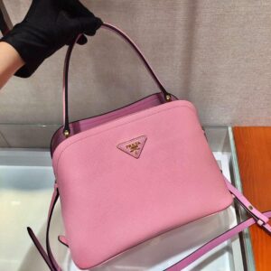 Replica Prada 1BA282 Medium Saffiano Leather Prada Matinee Bag Pink