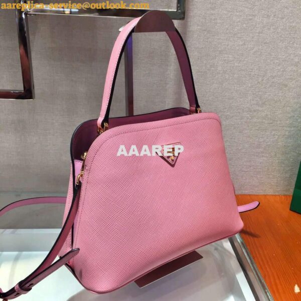 Replica Prada 1BA282 Medium Saffiano Leather Prada Matinee Bag Pink 4