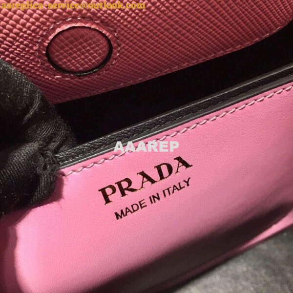 Replica Prada 1BA282 Medium Saffiano Leather Prada Matinee Bag Pink 10