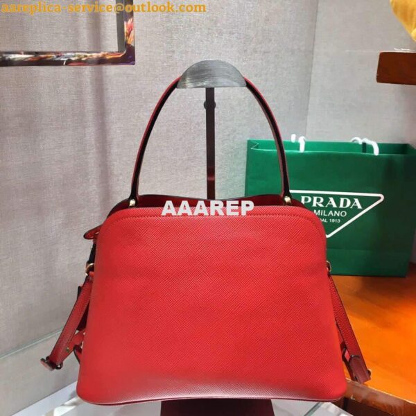 Replica Prada 1BA282 Medium Saffiano Leather Prada Matinee Bag Red 5