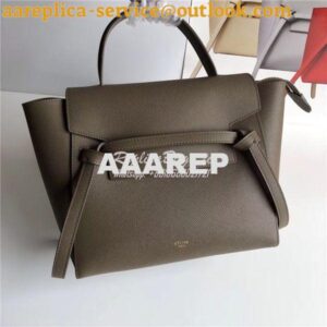 Replica Celine Belt Bag In Khaki Grained Calfskin 2 sizes 2