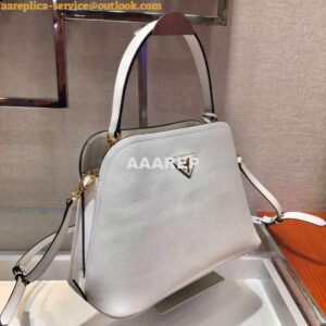 Replica Prada 1BA282 Medium Saffiano Leather Prada Matinee Bag White 2