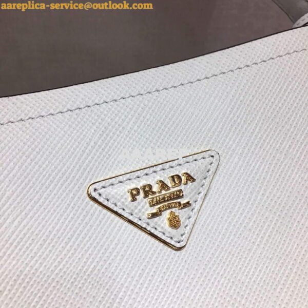 Replica Prada 1BA282 Medium Saffiano Leather Prada Matinee Bag White 6