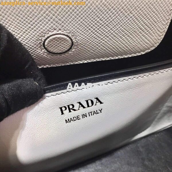 Replica Prada 1BA282 Medium Saffiano Leather Prada Matinee Bag White 10