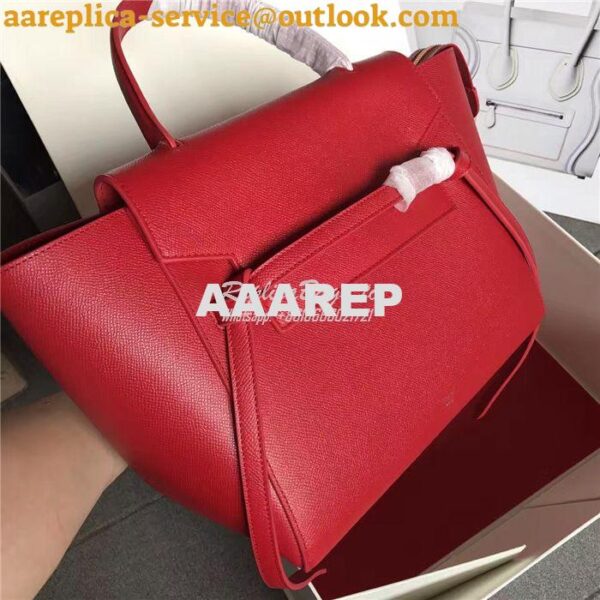 Replica Celine Belt Bag In Red Grained Calfskin 2 sizes 2