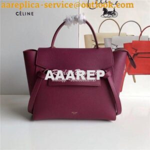 Replica Celine Belt Bag In Wine Red Grained Calfskin 2 sizes