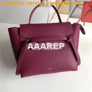 Replica Celine Belt Bag In Wine Red Grained Calfskin 2 sizes 2