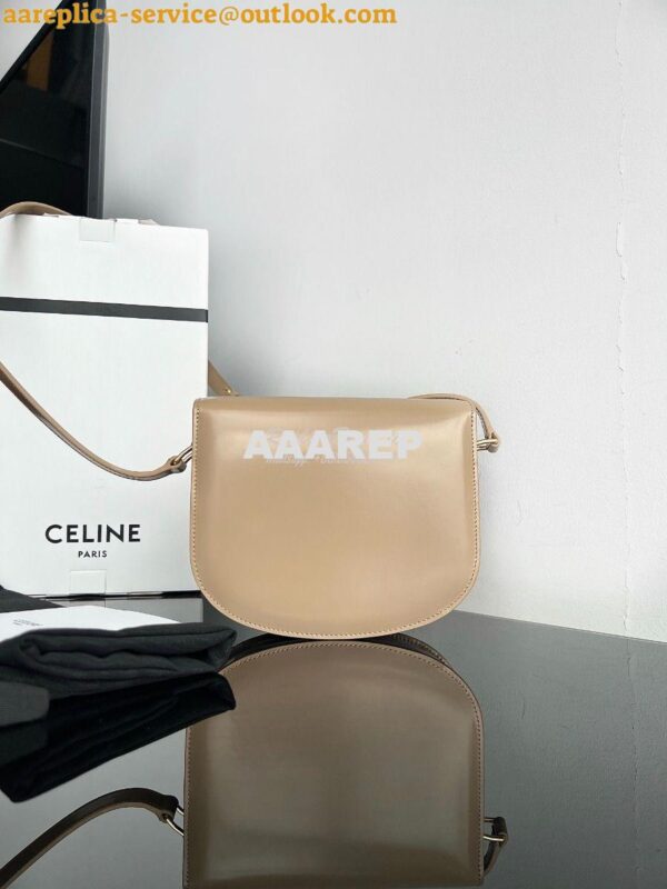 Replica Celine Besace Triomphe In Shiny Calfskin 110413B Nude 13