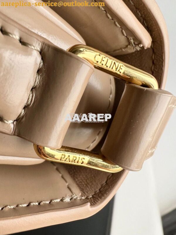 Replica Celine Besace Triomphe In Shiny Calfskin 110413B Nude 14