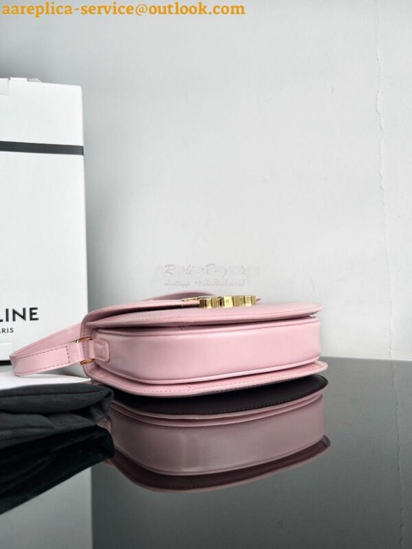 Replica Celine Besace Triomphe In Shiny Calfskin 110413B Rose 12