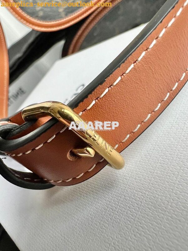 Replica Celine Besace Triomphe In Triomphe Canvas And Calfskin Tan 110 9